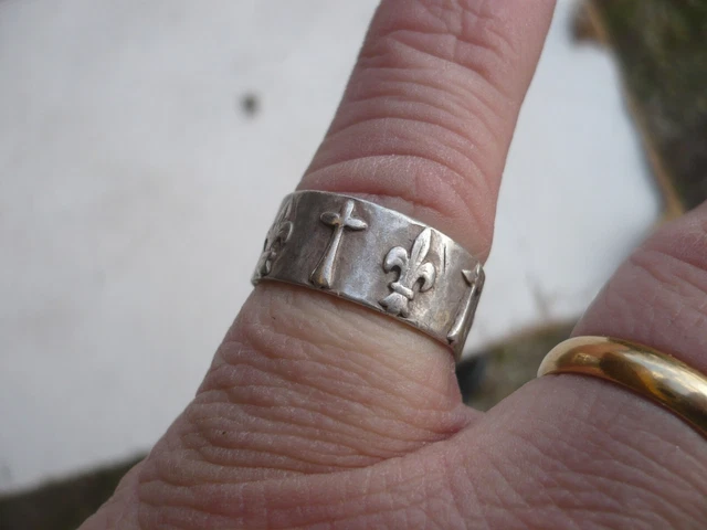 Bague Argent Massif Fleur - Taille 55 - Modèle élégant Et Vintage