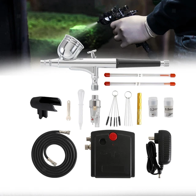 Mini juego de aerógrafo, herramienta neumática para arte de uñas, modelismo,