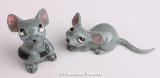 Vintage Hagen Renaker Pair of Mini MICE Mouse Figurines