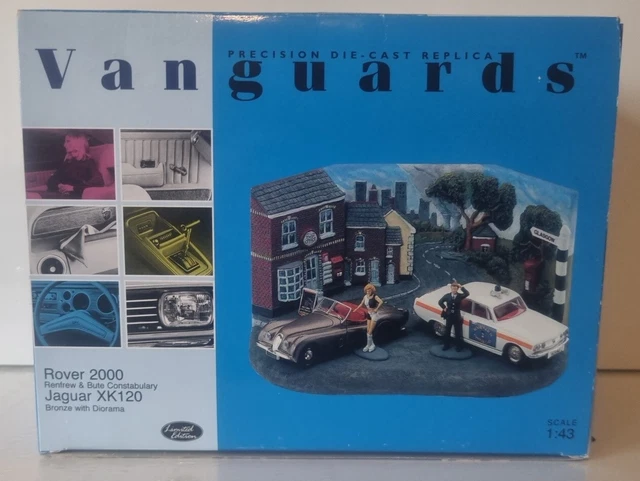Vanguards PD 1002 Rover 2000, Jaguar XK120 Diorama Limited Edition 1:43