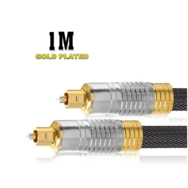 Ultra Premium Toslink Optical Cable Fibre Cable Gold Plated Digital Audio Cable