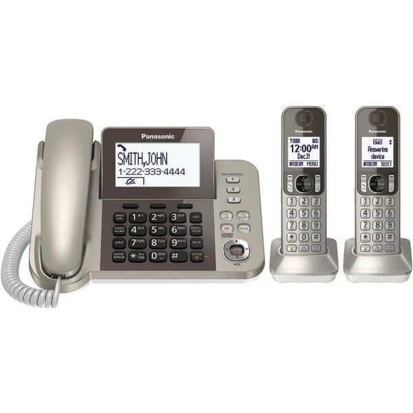 PANASONIC KX-TGF352N DECT 6.0 Corded/Cordless Phone System with Caller ID &