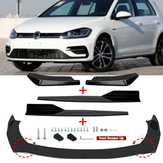 For Volkswagen Golf GTI Car Front Lip Chin Bumper Spoiler Body Kit+Side Skirt