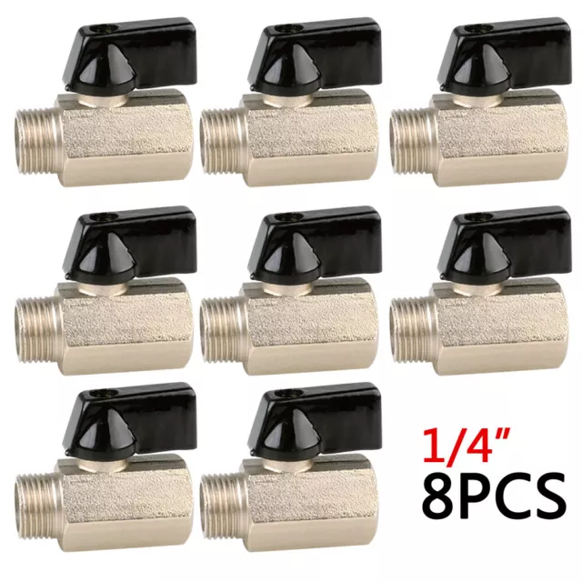 Set Of 8 Carpet Cleaning 1/4" ball Valve Brass for Hoses Wands Anti-pressure New
