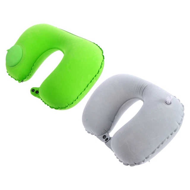 2 Pcs Sleeping U Neck Pillow U-Shaped Inflatable Pillow Travel Pillow Automatic