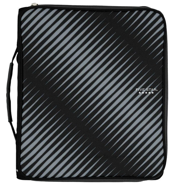 Five Star Zipper Binder, 2 Inch 3 Ring Binder, 6-Pocket Expanding File, Durable,