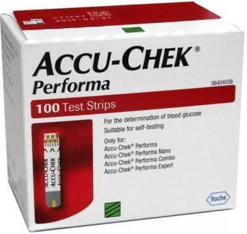 Nouvelles bandelettes de test 100 % authentiques Accu-Chek Performa 100...