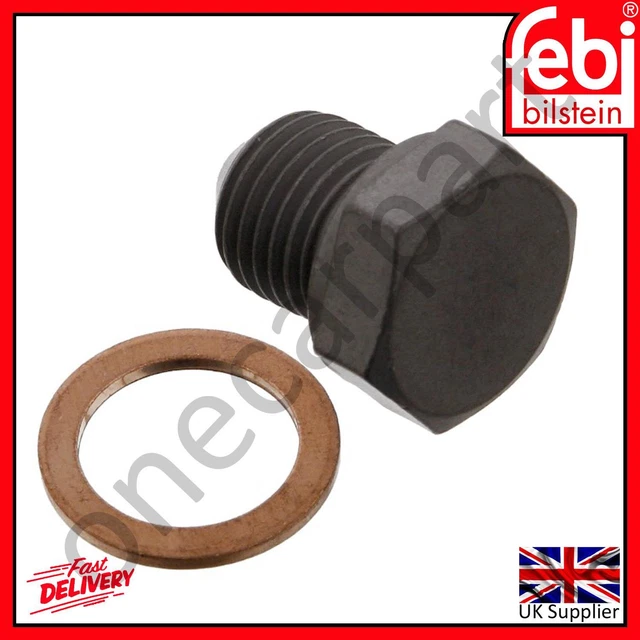 OIL SUMP DRAIN Plug and Seal N0138492 For VAG Audi Seat Skoda VW Febi ...