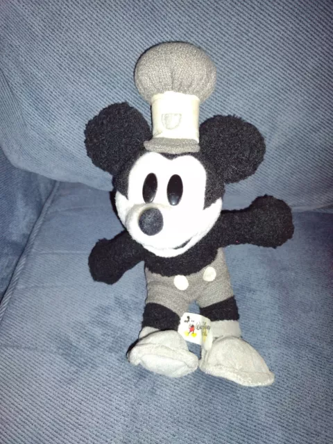 Disney Mickey Mouse Steamboat Willie Plush 9" used Good Condition