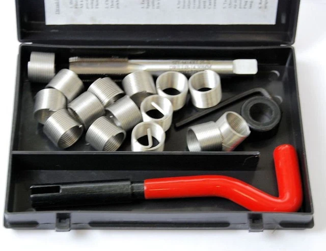 Kit De Réparation De Filetage Helicoil Yuecoom - Inserts Filetés M14x1,25, Avec Foret, Taraud Et Outils, Pour Réparer Filets Endommagés