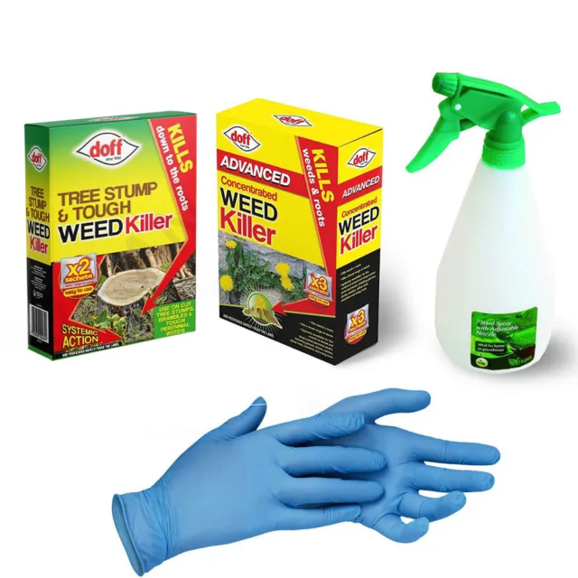 Weedkiller Doff Advanced Concentrated & Tree Stump Roots Killer with Gloves