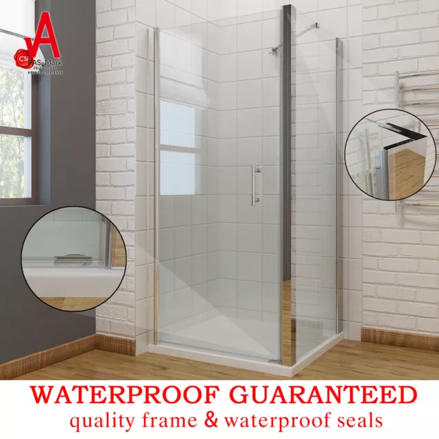 Frameless Square Shower Screen Pivot Door with Glass Side Panel Corner enclosure