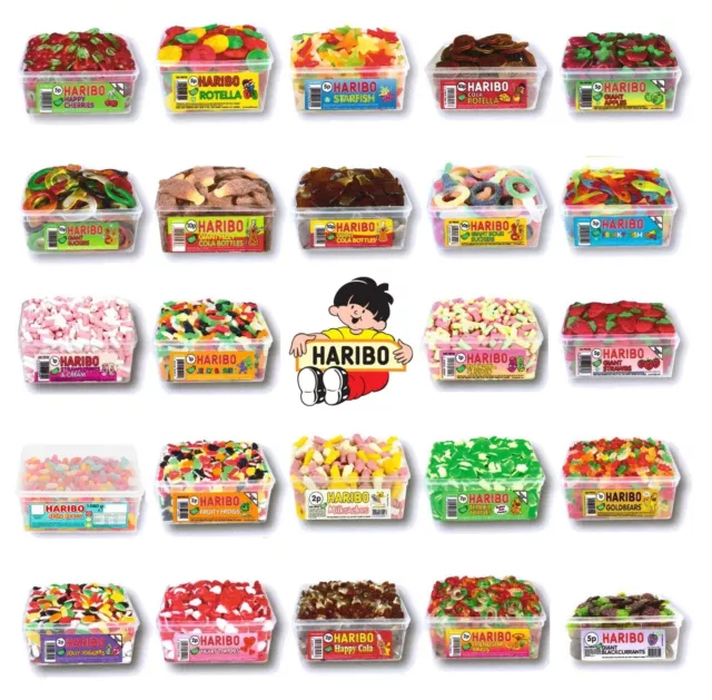 1 X Full Tub Haribo Sweets Wholesale Discount Candy Box Party Favours Treats