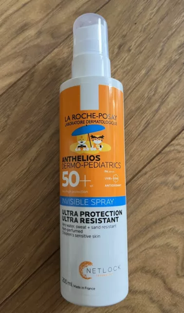 La Roche Posay Anthelios Kids Invisible Spray Sun Lotion 50+ 200ml New