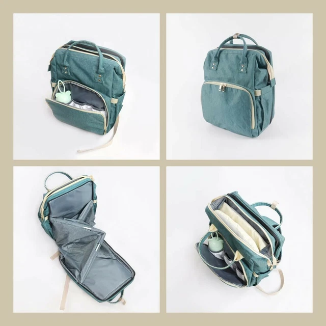 Foldbale Diaper Bag 3 in 1 Baby Bed Portable Bassinet Crib Backpack Travel/Sleep