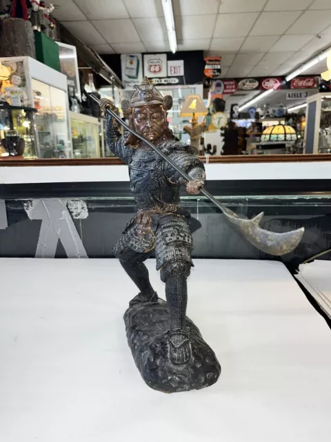 Vintage Old Japanese Bronze Statue Shogun Warrior