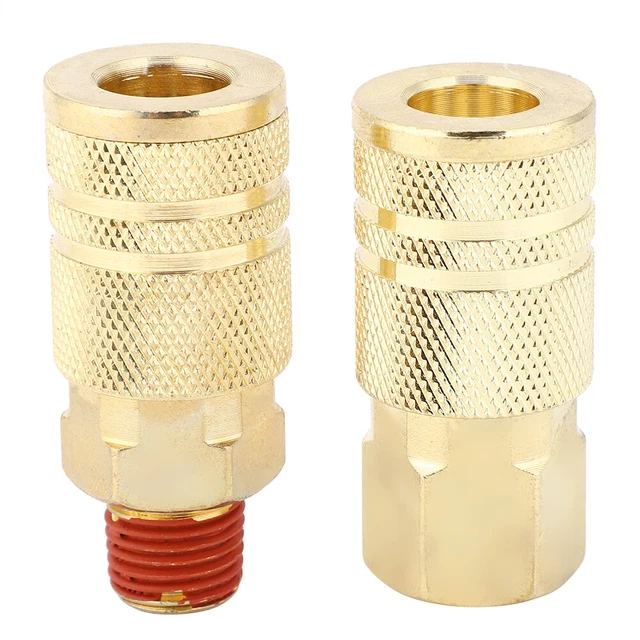 12 XQuick Coupler Pneumatic Brass Plated Iron Quick Fitting Connector NPT 1/4in✈