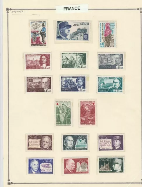 france stamps  page mounted mint & used ref 17481