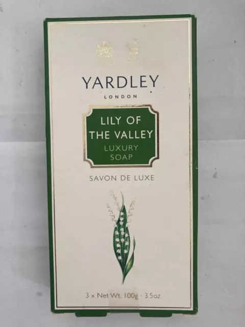 YARDLEY LILY OF THE VALLEY SOAP - WOMEN'S FOR HER 3 x 100g NEW sealed in box