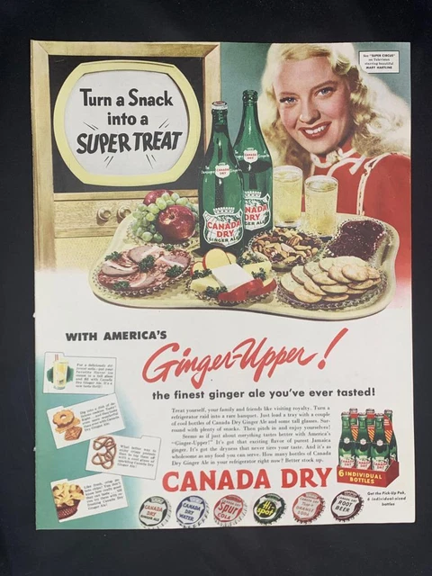 Magazine Ad* - 1950 - Canada Dry - Mary Hartline