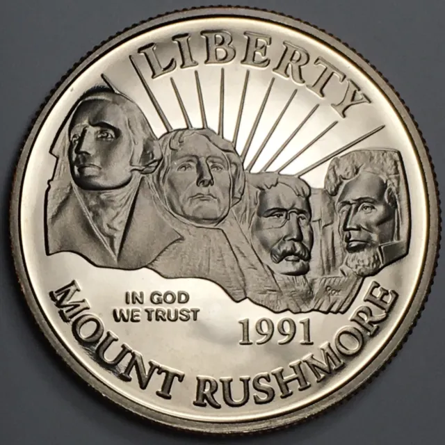 1991-S Proof Mount Rushmore Commemorative Half Dollar - KM#228 (PR) - HDC91S