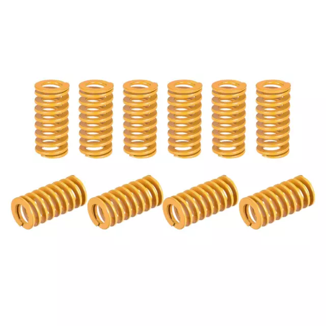 Die Spring, 10mm OD 20mm Long 10pcs Stamping Light Load Compression Yellow