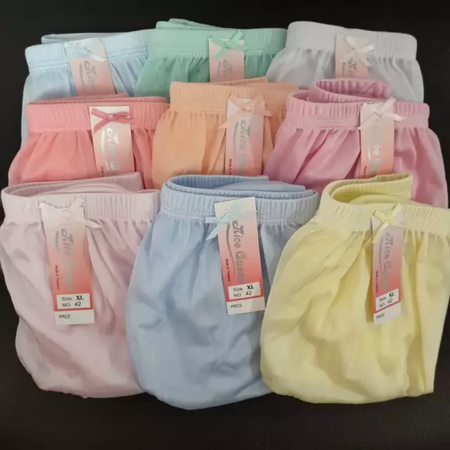 WOMEN NYLON vintage style underwear soft briefs panties XL size pack 5 pcs  $43.00 - PicClick