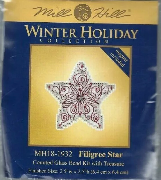 Christmas Filigree Star Winter Holiday Kit with Treasure by Mill Hill