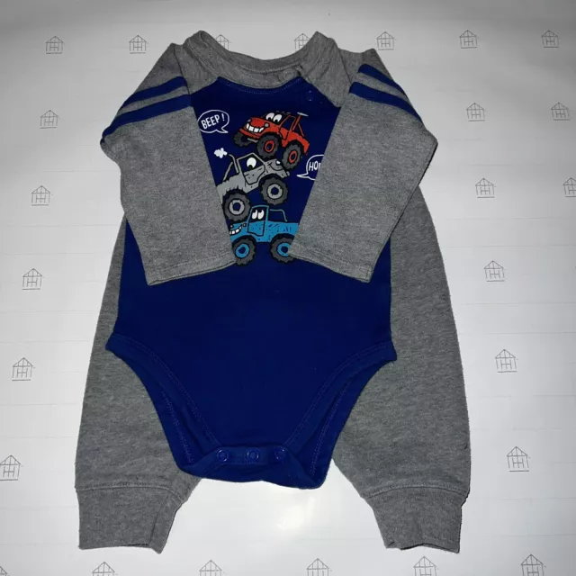 Granimal Baby Boys Infants 2 Piece Outfit Shirt Pants 12 Months Car GA#5