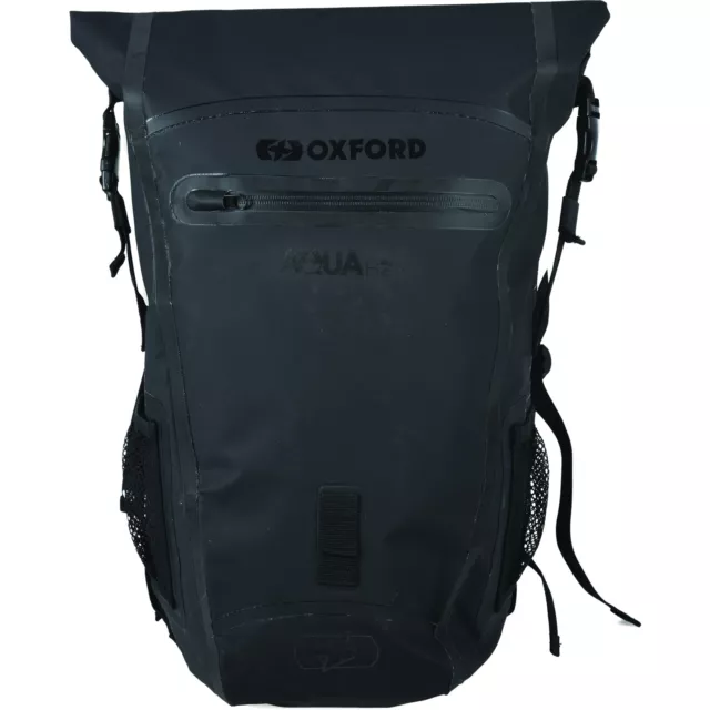 Oxford Aqua B-25 Black Back Pack 25L Motorbike Luggage Accessory Waterproof