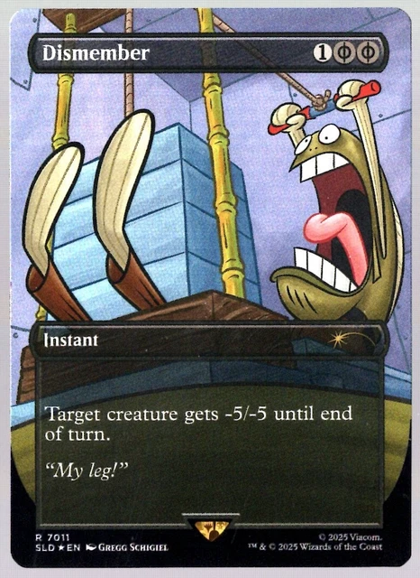 DISMEMBER 7011 RAINBOW Foil Bonus Card Spongebob Secret Lair MTG Near Mint  $42.74 - PicClick