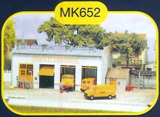 MKD – Kit Bâtiment Gare SNCF – Entrepôt Et Bureaux – Échelle HO (1/87) – À Peindre Et Monter