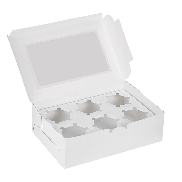 Xmas Cake Carrier Mini Containers Lids Dessert Box Open The Window