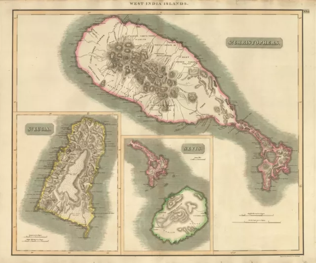 1817 West India Islands – St. Christophers / St. Lucia / Nevis