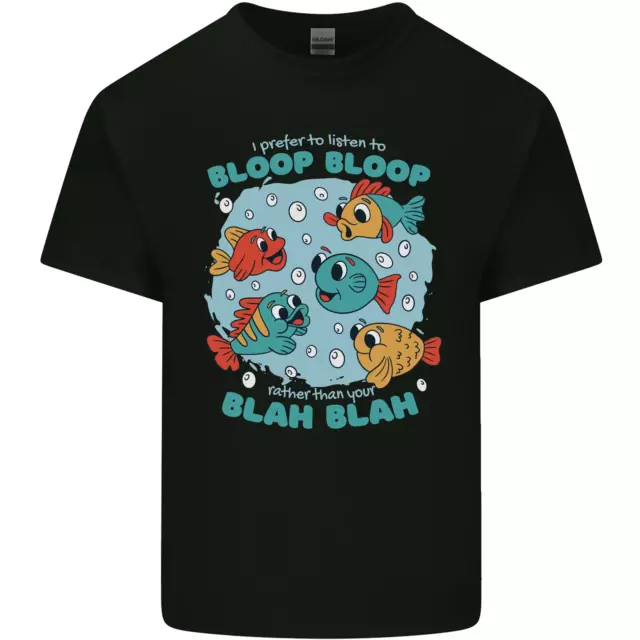 Bloop Bloop Funny Fishing Fisherman Mens Cotton T-Shirt Tee Top