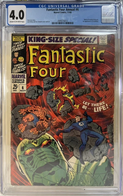 Fantastic Four Annual #6 - CGC 4.0 VG C/OW! 1st appearance of Annihilus! (1968)