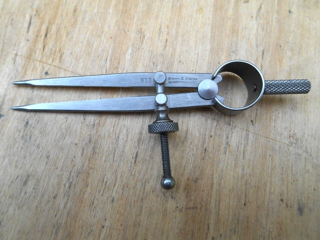 Vintage Brown & Sharpe 813 spring divider 3 inches -- excellent condition!