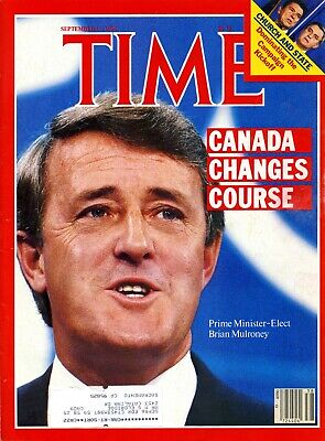COVER ONLY! TIME Magazine September 17, 1984 Canada's Brian Mulroney/Lee Iacocca