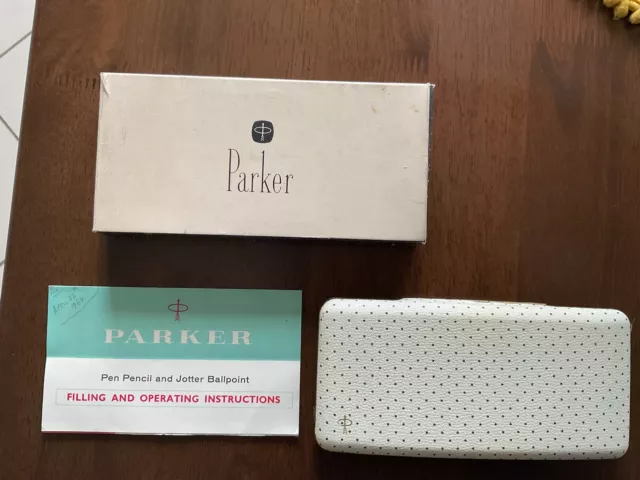 Vintage Parker 51 Duette Pen Pencil Case Only Boxed With Leaflet 1964