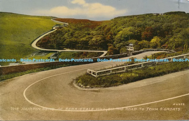 R184153 The Hairpin Bend of Berriedale Hill. On the Road to John O Groats. White