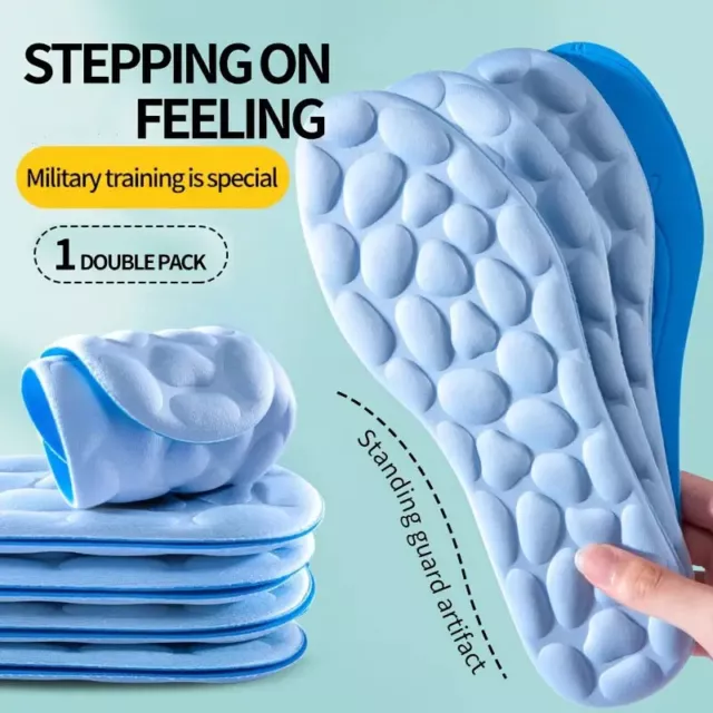 5D Memory Foam Sports Orthopaedic Massage Insoles For Shoes Women Men Breathable 3