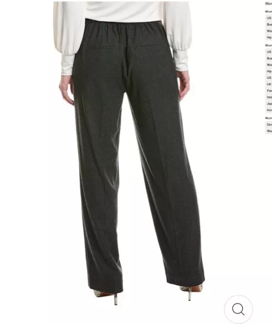 VINCE MID-RISE WOOL-BLEND WIDE LEG PANT NWT Large