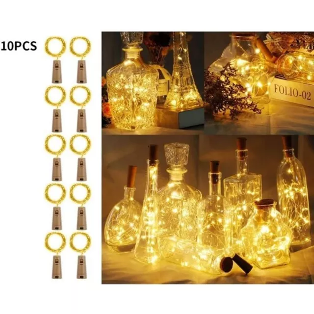 10PCS LED GUIRLANDE Lampe Bouchon de bouteille bière Bottle Cork