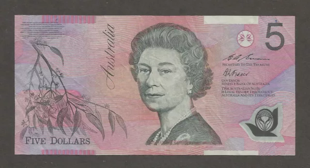 Australia 5 Dollars N.D. (1995); VF; P-51b; Parliament House, QEII; Few lines