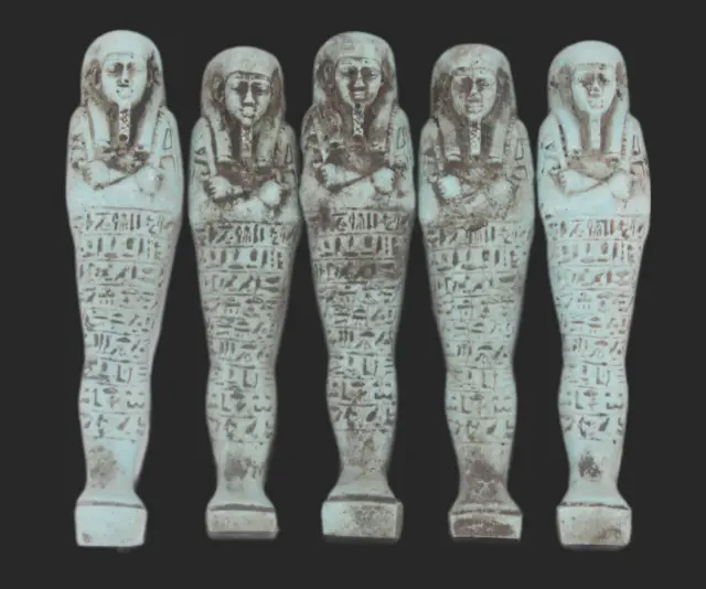 5 DE RARAS Y ANTIGUAS EGIPCIA ANTIGUA USHABTI Faraón Shabti Estatua de...