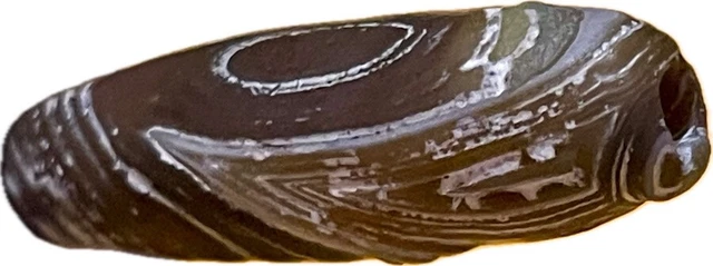 ॐ - pure dzi - ancient Tibetan Real Natural Gobi Agate (bead) from Himalayas