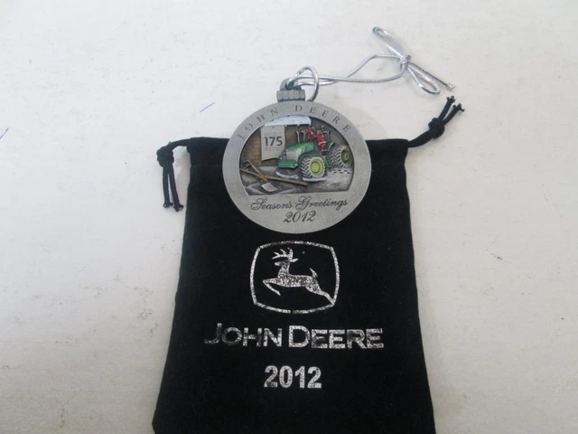2012 John Deere Pewter Christmas Ornament - #17 In A Series