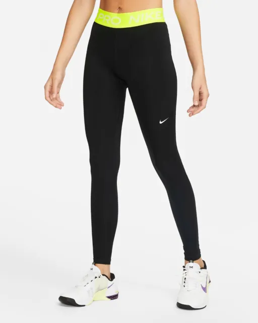 Nike Pro Women's Mid-Rise Mesh-Paneled Leggings Yoga Pants CZ9779 BRAND NEW LRG