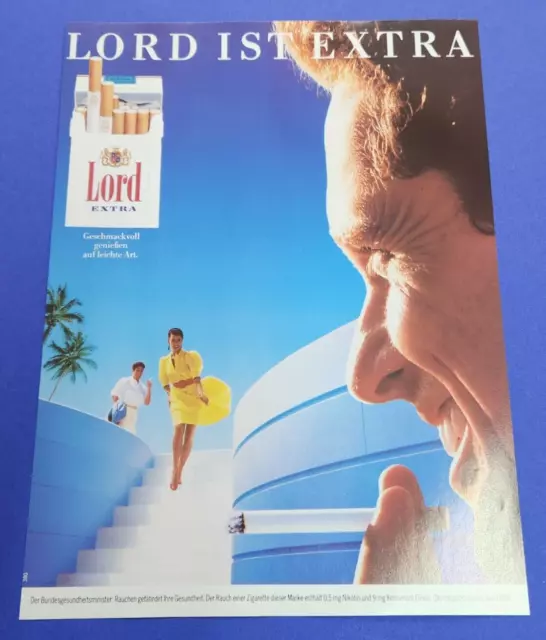 B23. Lord ist Extra Zigaretten Werbeanzeige Werbung Reklame 1987