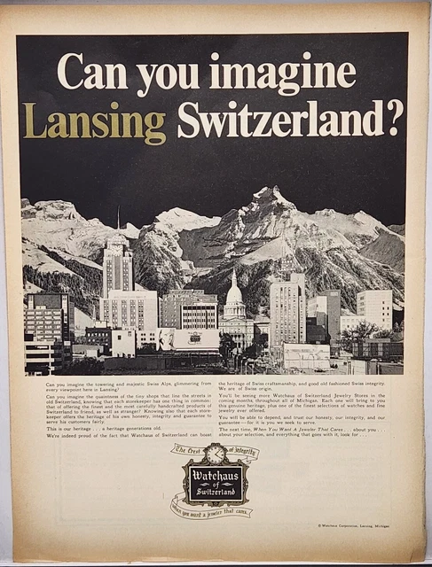 1968 Watchaus Of Switzerland Fine Jewelry Stores Watches Vintage Print Ad